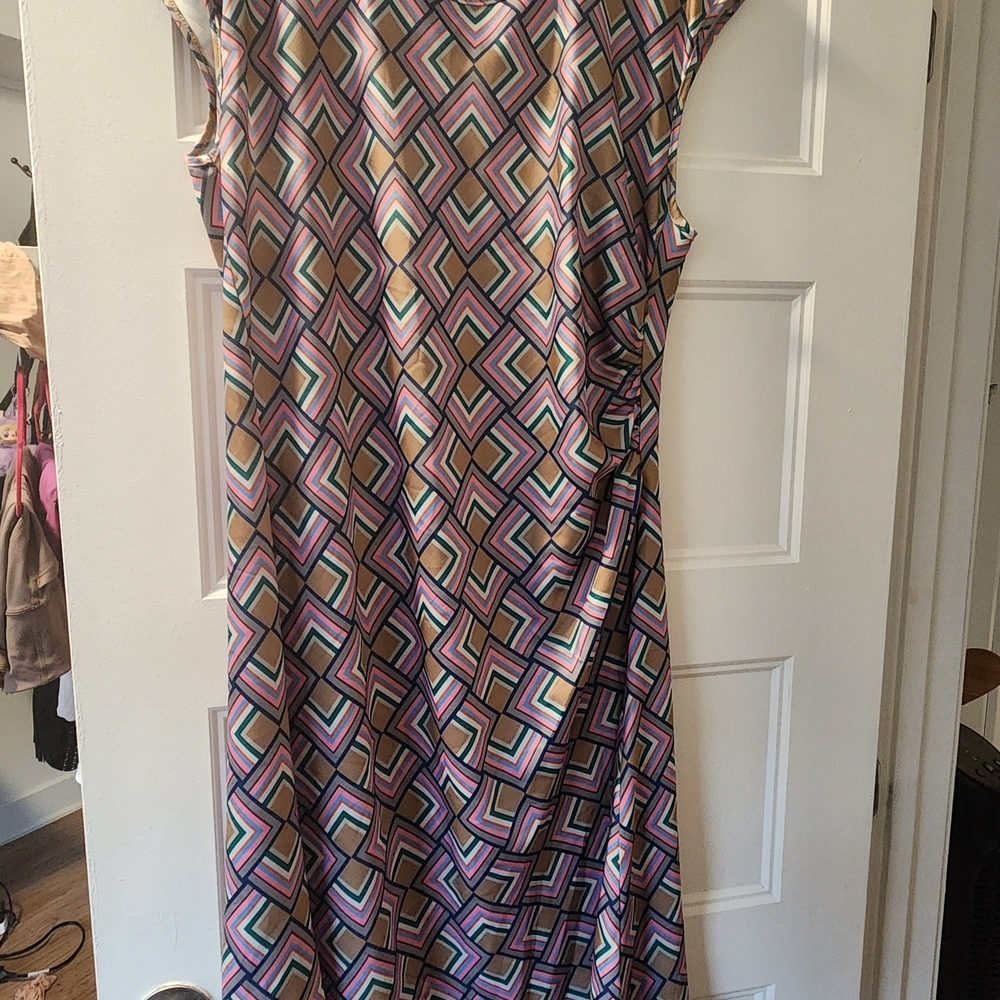 Chic Geometric Maxi Dress in Multicolor